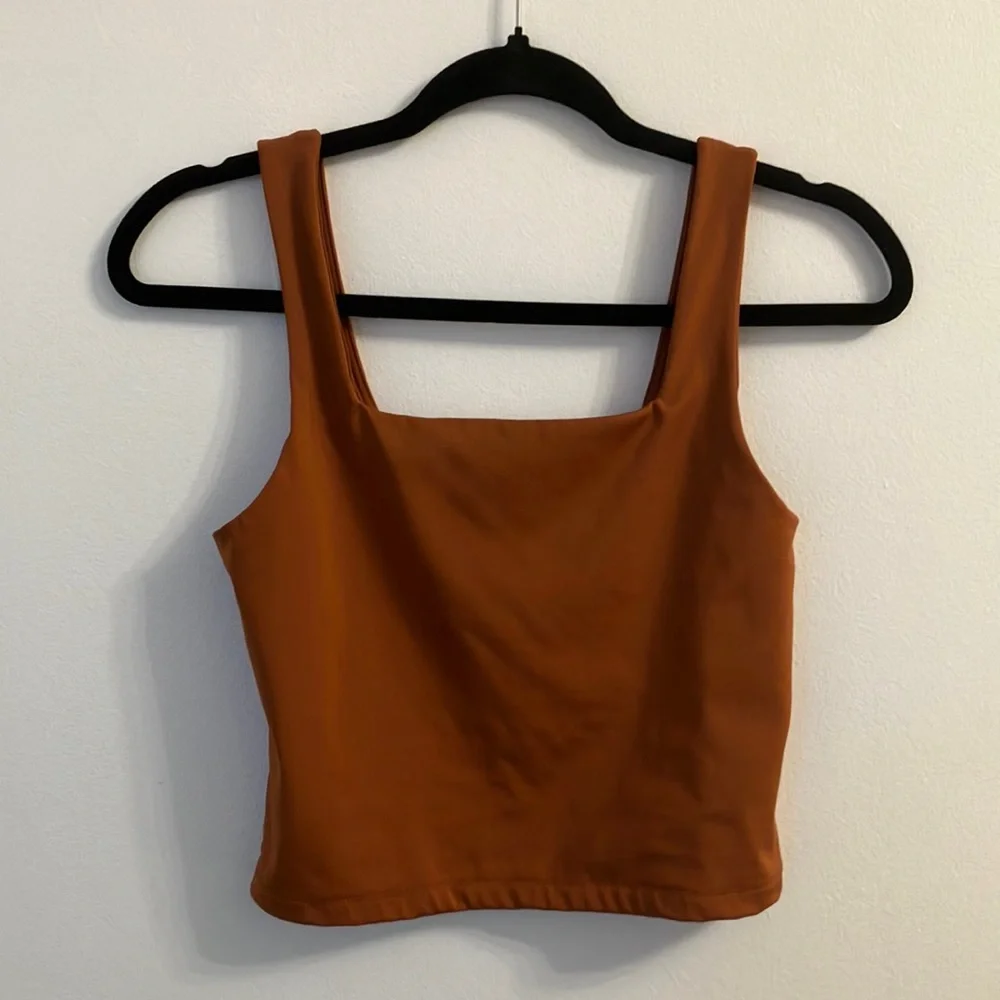 Burnt Orange C&C California Cropped Tank Top Size Small - Picture 1 of 3